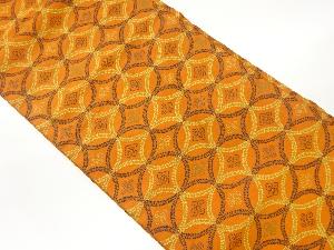 萬葉製　七宝模様織出し名古屋帯